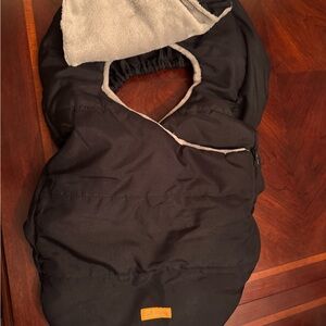 Black Car Seat Cover with Orange Tag